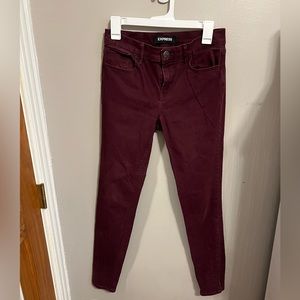 Express maroon jeggings